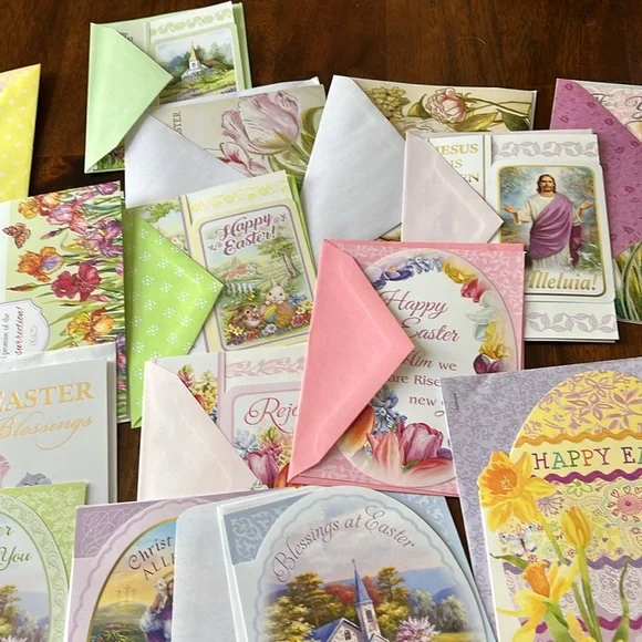 Colorful Easter Greeting Cards Set of 21 - Picture 3 of 4